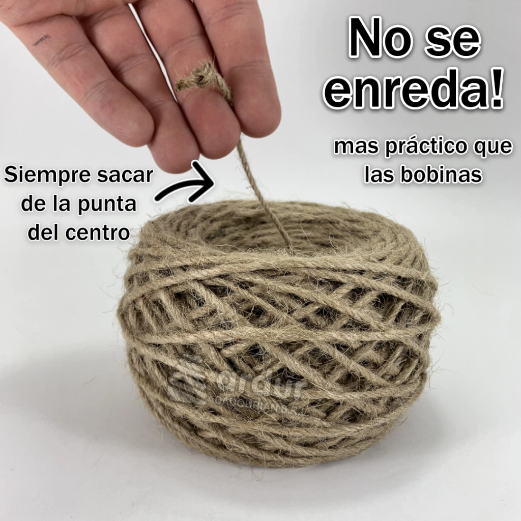 Hilo de Yute de 2mm 100 metros - Ideal Macramé - Crochet - Artesanía
