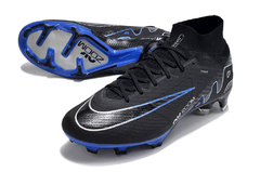 Chuteira Campo - Nike Air Zoom Mercurial Superfly - Preto e Azul