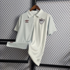 Camisa Fluminense 120 anos Torcedor Umbro Masculina - Branca e Cinza - Esporte Chique - A sua loja de Importações de Artigos esportivos