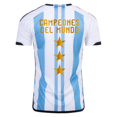 Camisa Seleção da Argentina Três Estrelas - Campeã 2022 Torcedor Adidas Masculina - Azul e Branca na internet