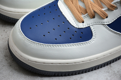 Nike Air Force 1 07 Mid Beige Dark Blue University Red  - loja online