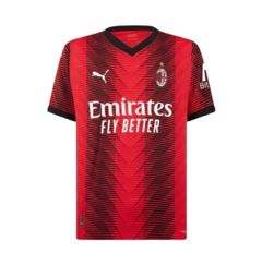 Camisa Milan Home 23/24 - Torcedor Puma Masculina - Vermelho e Preto