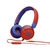 Fone De Ouvido JR310BT Headset Para Criança c/ Fio Azul Vermelho Original - JBL