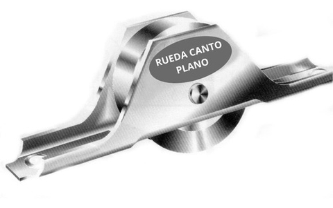 Rueda 32mm Acero Con Ruleman Ventanas Placard Mueble Plana