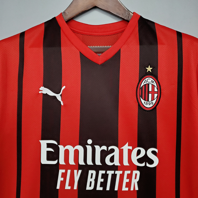 Camisa AC Milan Home 22/23 Torcedor Puma Masculina - Vermelha