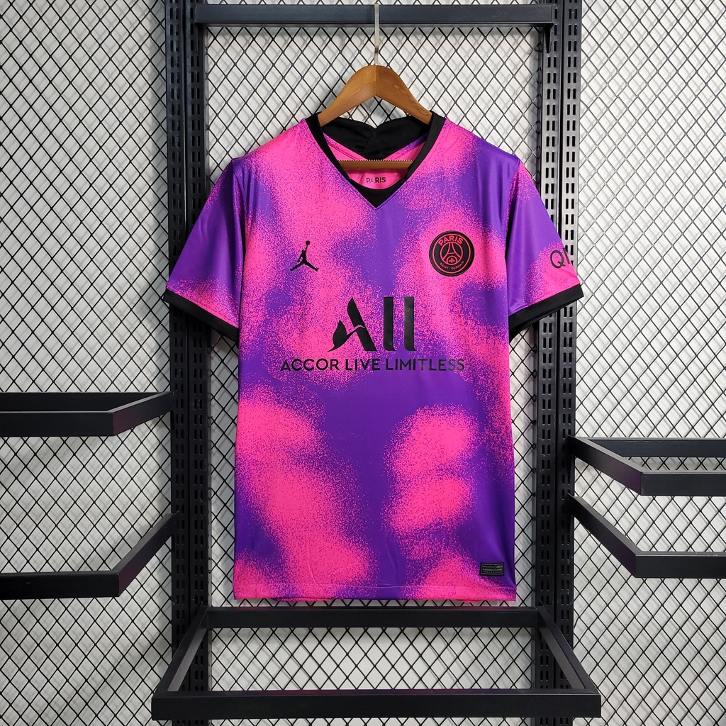 Camisa PSG IV 20/21 Torcedor Nike Masculina - Roxo e Rosa