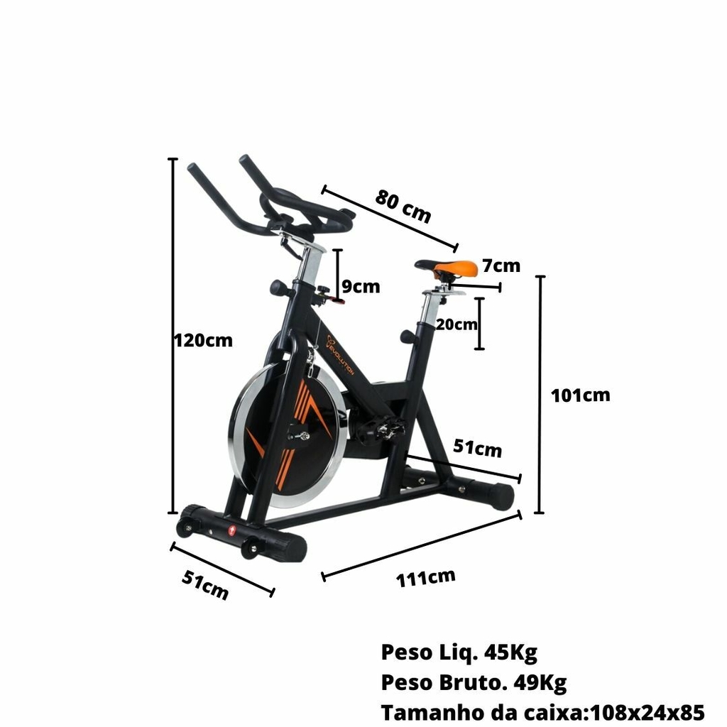 BICICLETA SPINNING SP 2600 - Mega Training Equipamentos para Academia