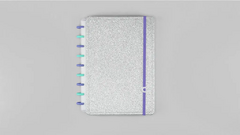 CADERNO LET'S GLITTER SILVER GRANDE 2.0