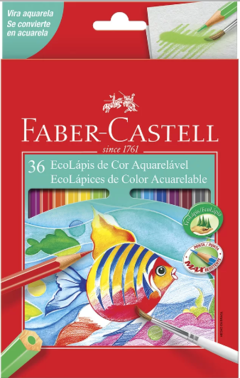 Lápis de cor 36 ecolápis Aquarelável Faber-Castell