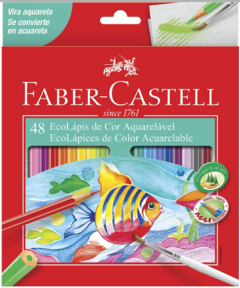 Lápis de cor 48 ecolápis Aquarelável Faber-Castell