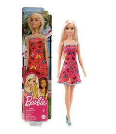 Barbie Fashion & Beauty Boneca Vestido Vermelho de Borboletas