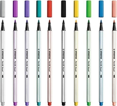 Caneta Stabilo Pen 68 Brush, Multicor, Estojo com 10 unidades - comprar online