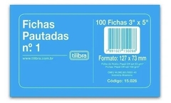 Ficha Pautada Nº1 3x5 C/100 Fichas Tilibra