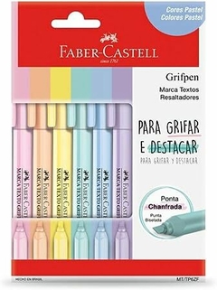 Kit Marca Textos Grifpen com 6 cores - Faber-Castell