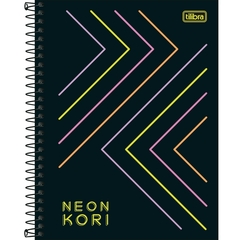 Caderno Espiral Capa Plástica 1 matéria sem pauta Neon Kori (80Folhas)