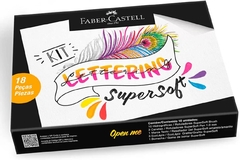 Kit Lettering Faber-Castell, supersoft - Edição Limitada, 18 peças