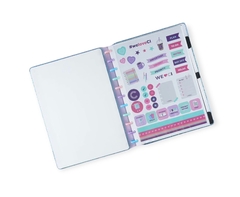 CADERNO INTELIGENTE LET'S GLITTER OCEAN BLUE GRANDE - comprar online