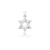 Pingente prata estrela de Davi com zirconias branca