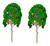 2 Árvores Parque / Rua H= 15cm Maquete 1:43 1/64 1:87 Ax na internet