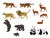Mini Animais 1:87 Safari Zoológico pequenos, maquetes, dioramas e terrário