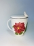 Caneca de chá com infusor - Flor vermelha na internet