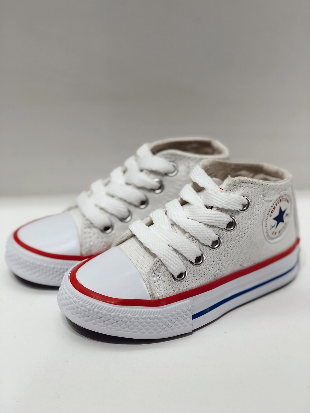 ZAPATILLA NENA BOTA LONA IMITACION DE CONVERSE
