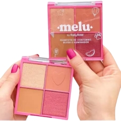 QUARTETO DE BLUSH CONTORNO E ILUMINADOR MELU - comprar online