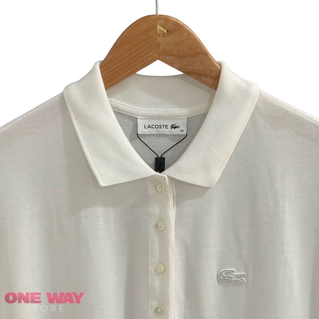 Camisa lacoste feminina best sale branca