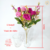 Arranjo Buquê Mini Rosa (planta artificial) + Vaso vidro solitário pequeno - Estufa Urbana