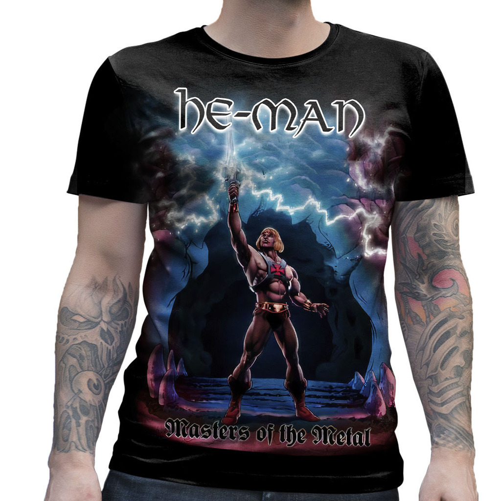 Camiseta Colecao Comick He Man Masters of Metal