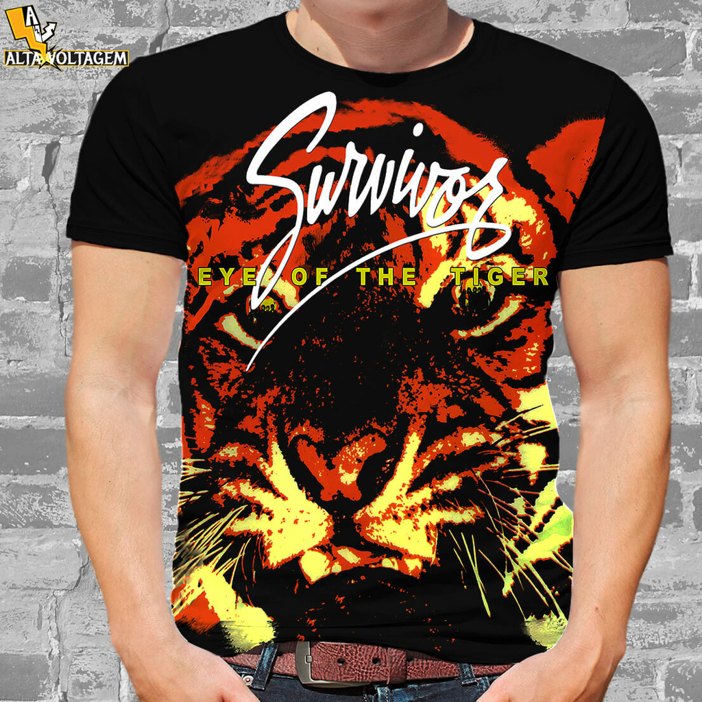 Survivor Eye Of The Tiger 2 Album Cover T-Shirt Black