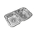 Pileta Acero Inoxidable Cocina Doble C28 59x34x15 L304 Johnson Aceros