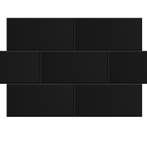 Revestimiento Recto Negro Brillante INCEPA ROCA 7,5x15,4 1ra Calidad
