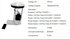 Módulo Combustível Vp015 Ecosport 1.6 Fiesta 1.0 1.6 Flex - comprar online