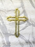 Crucifixo antifurto para cemitério Malta escovado em ACM - Pequeno (11x15cm) - comprar online