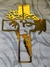 Crucifixo antifurto para cemitério Jesus espelhado em ACM - Grande (20x25cm) - comprar online