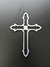 Crucifixo antifurto para cemitério Malta escovado em ACM - Pequeno (11x15cm) - loja online