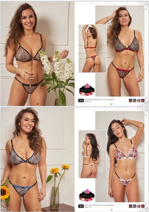 Conjunto bralette de microtul estampado Art. 503. Annais