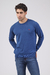 Sweater cuello redondo Azul Medio (Solo S y L) en internet