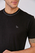 Remera con vivo de jersey negro (Solo talle M) - comprar online