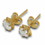 Brinco Flor de Zirconia Banhado Ouro 18k Semijoia - comprar online