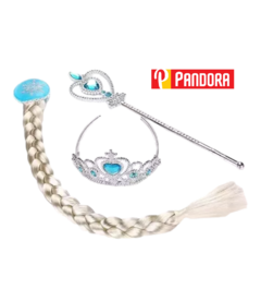 SET FROZEN CON CORONA, VARITA Y TRENZA (02316)