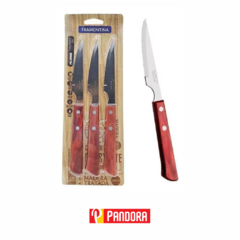 CUCHILLO TRAMONTINA X3 POLYWOOD (7891112006669)