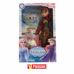 MUÑECA FROZEN CON CARTERA CORONA Y BARITA 40CM (109650)