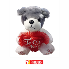 PELUCHE PERRITOS VARIOS C/CORAZON 30CM COD:62727-10 (619470706246)