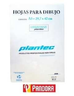 HOJAS PARA DIBUJO A3 29 X 42 CM X10 PLANTEC 106G. (15512) (7798148771106)