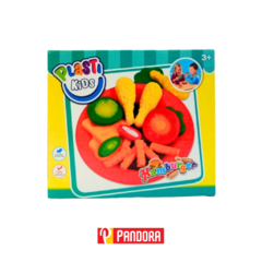 JUEGO DE HAMBURGUESAS PLASTI KIDS (7450077136707)