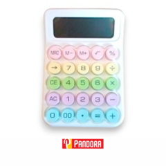 CALCULADORA DEXIN DX-816 COLOR BLANCO Y PASTEL (6972614840607)