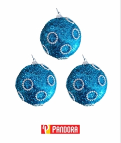 PELOTAS NAVIDEÑAS CON BRILLO Y ADORNOS PLATEADOS C601-12#-WH13069 (4894093095366)