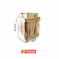 CAJON CON PLATO DE MADERA CHICO X6 (109553)